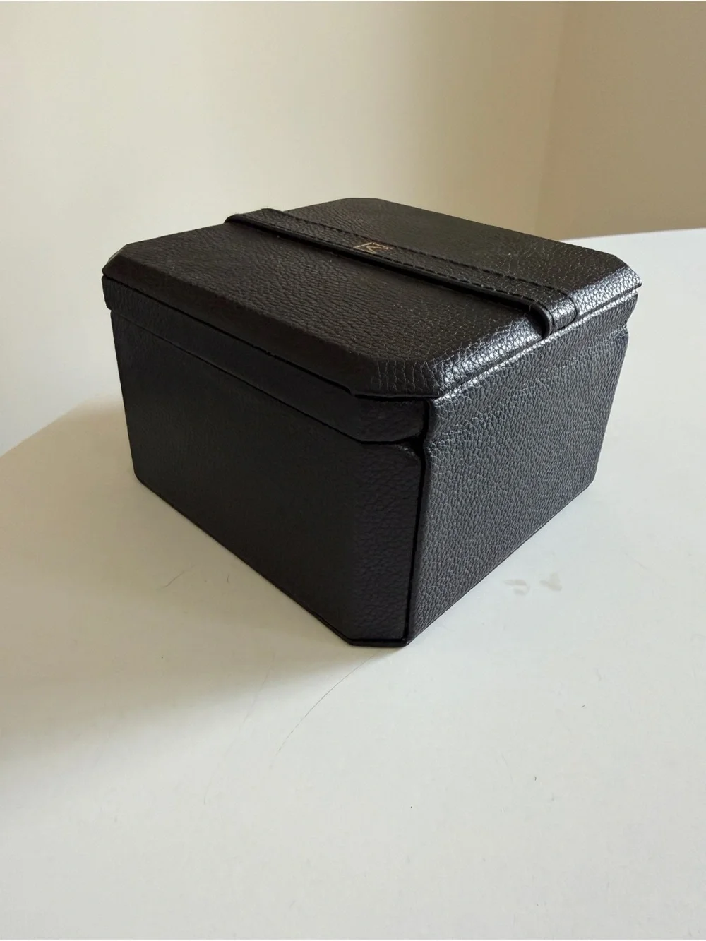 Messika Black Pebbled Leather Travel Jewelry Box